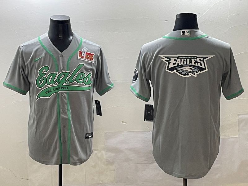 Men Philadelphia Eagles Blank Grey Jointly Name 2025 Nike Limited NFL Jersey style 22->philadelphia eagles->NFL Jersey